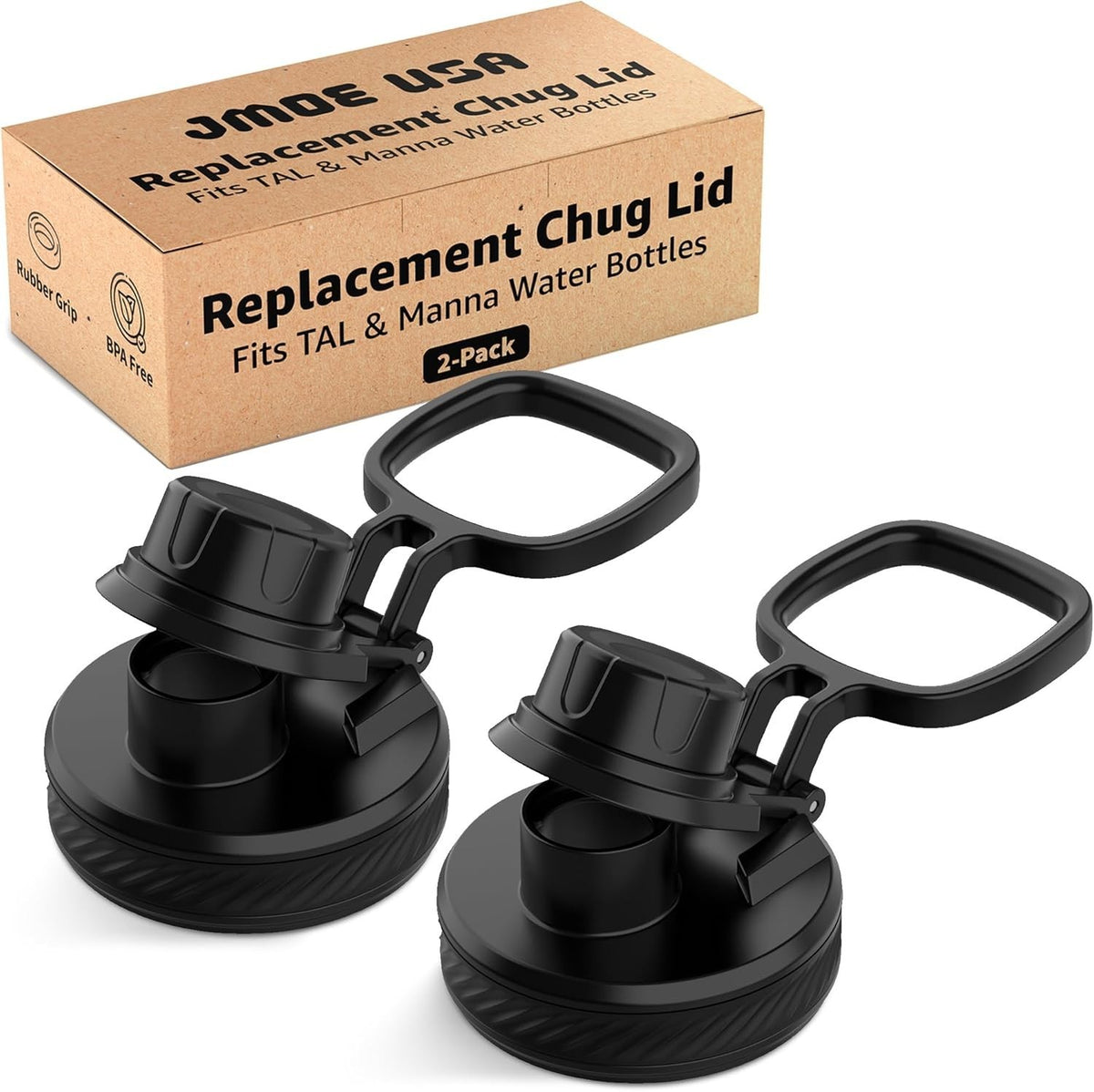 Water Bottle Lid Replacement for Tal Ranger Pro & Manna Bottles - 18-64 oz Fits 60mm Opening