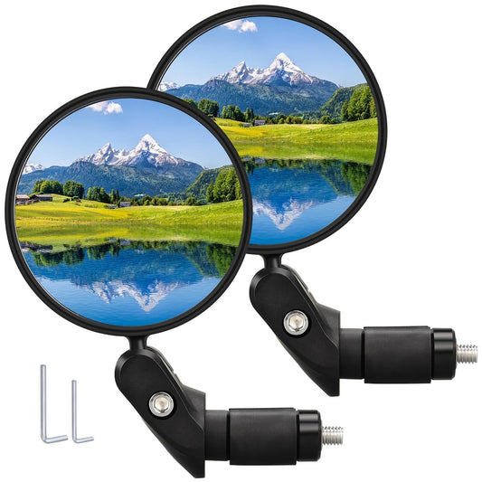 Adjustable Bicycle Rearview Mirrors Set - Handlebar Mount, 2 Pcs