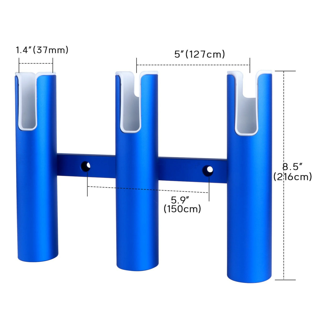 Marine Aluminum Fishing Rod Holder with Multiple Tubes for Boat, Heavy Duty & Corrosion-Resistant