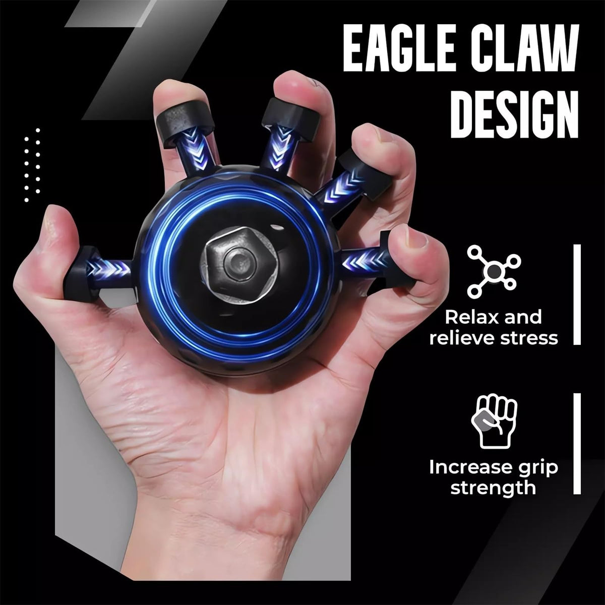 Grip Strength Trainer Hand Exerciser Forearm Ball for Grip & Flexibility