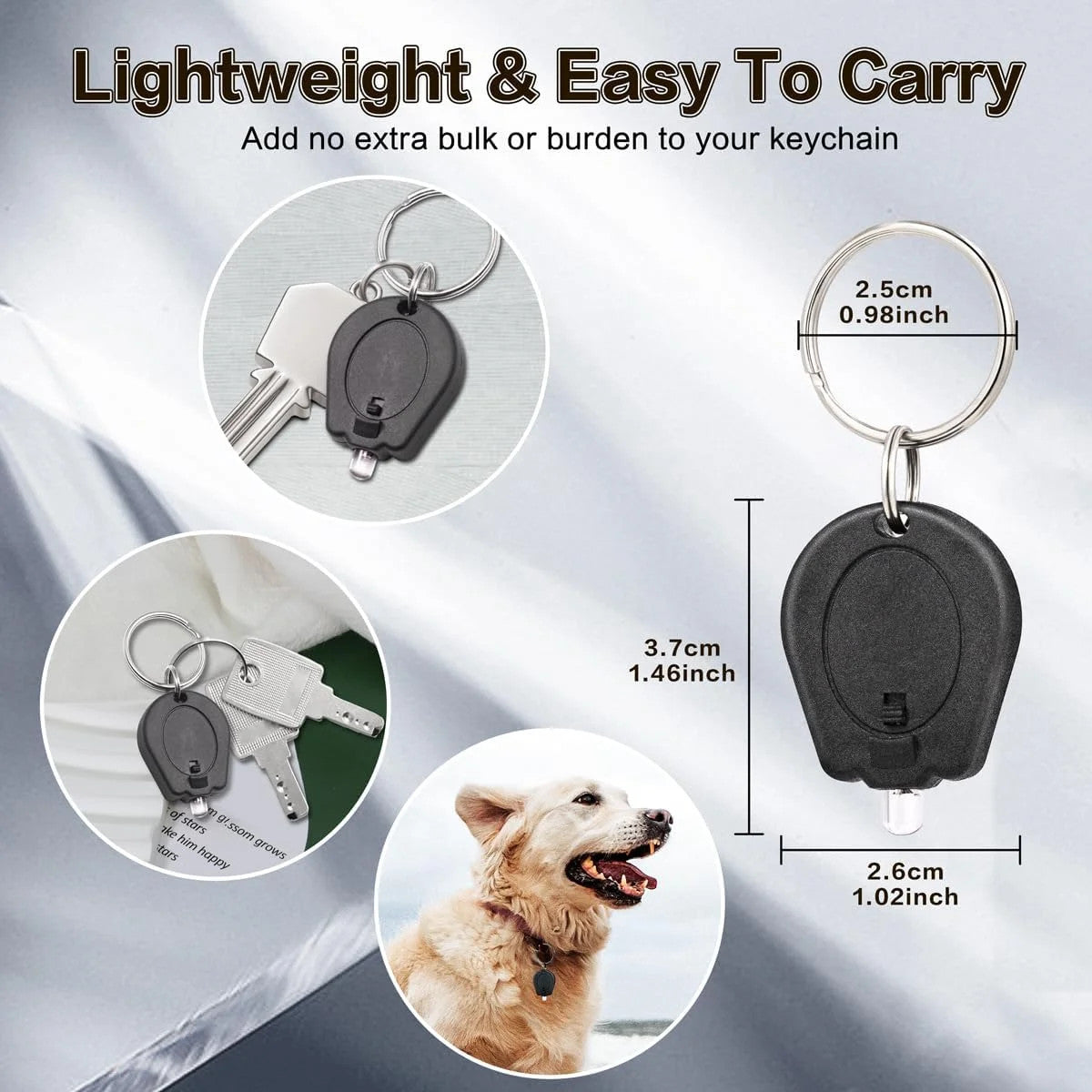 Mini UV LED Keychain Flashlight - 395nm Black Light for Detection & Gifts