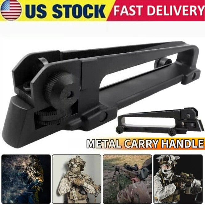 Removable Low Profile Tactical Carry Handle with Adjustable Rear Sight for Rifles
