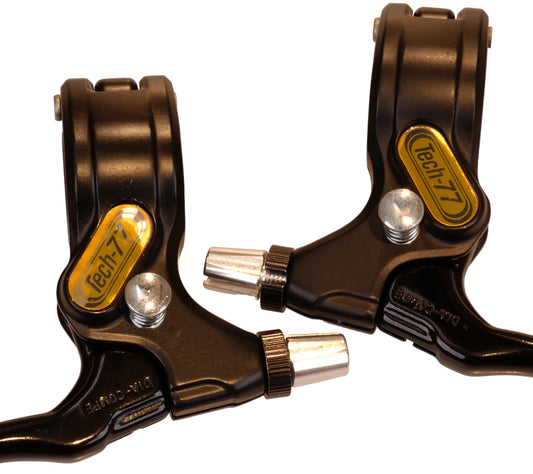 BMX Bicycle Brake Lever Decal Stickers - Anodized Gold Pair