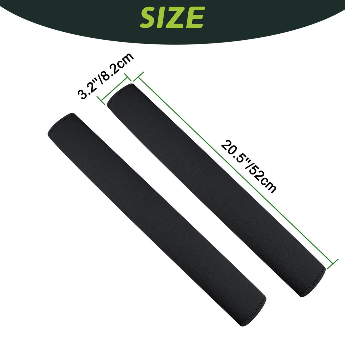 Golf Cart Strap Sleeve 2-Pack Protects Golf Bag from Wear - 20.5 Inch