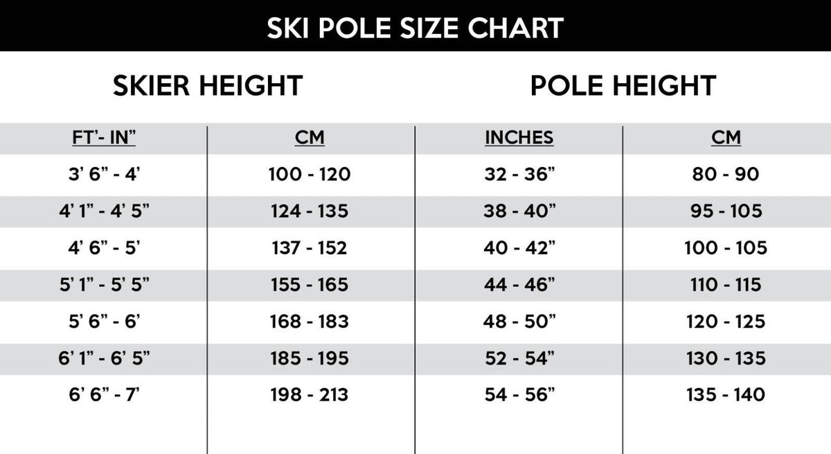Line Paintbrush Ski Poles - Adjustable Black Skiing & Snowboarding Equipment