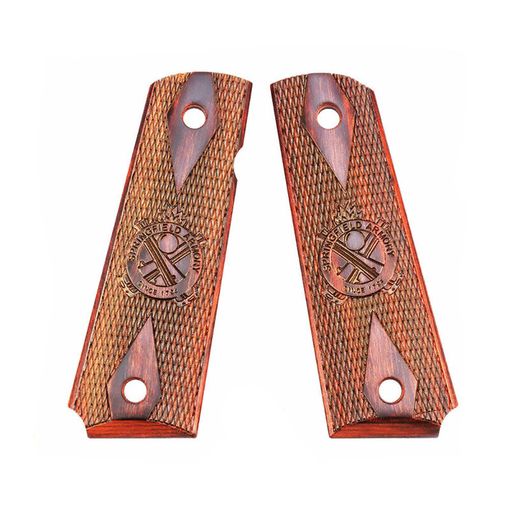 Springfield Armory 1911 Cocobolo Crossed Cannon Grips - Original Factory Pistol Accessories