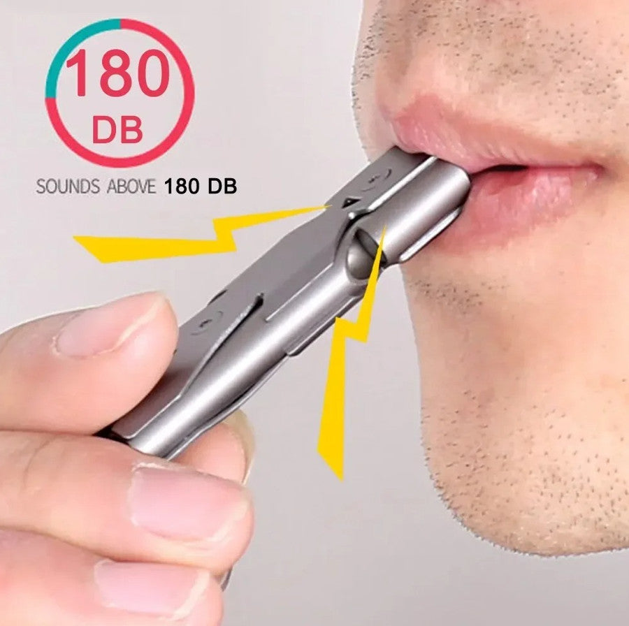 Ultra-Loud Double Tube Survival Whistle Keychain Emergency Tool 180dB