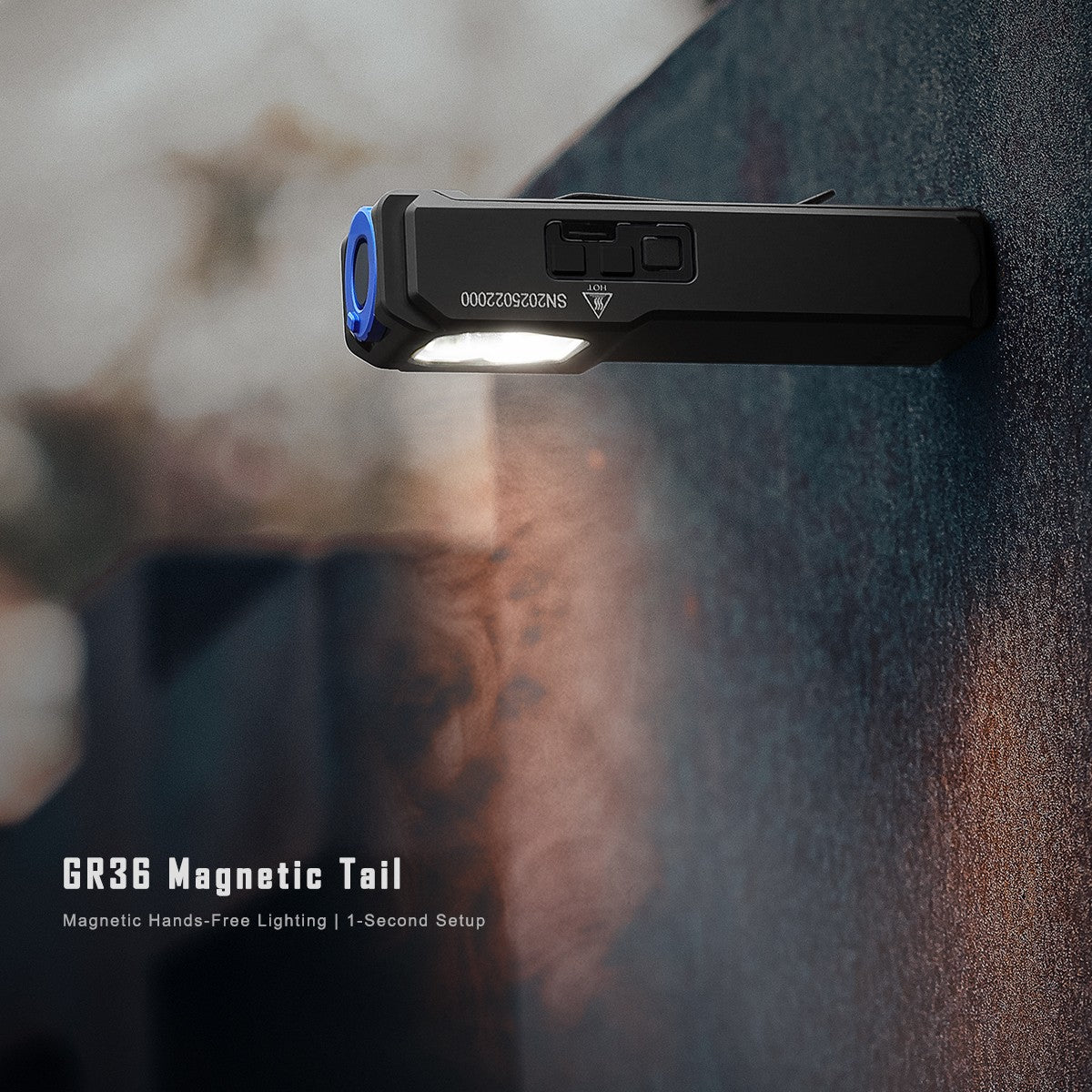 USB-C Rechargeable Clip-On Flashlight with Warm and UV Light - IMALENT GR36 2800 Lumens