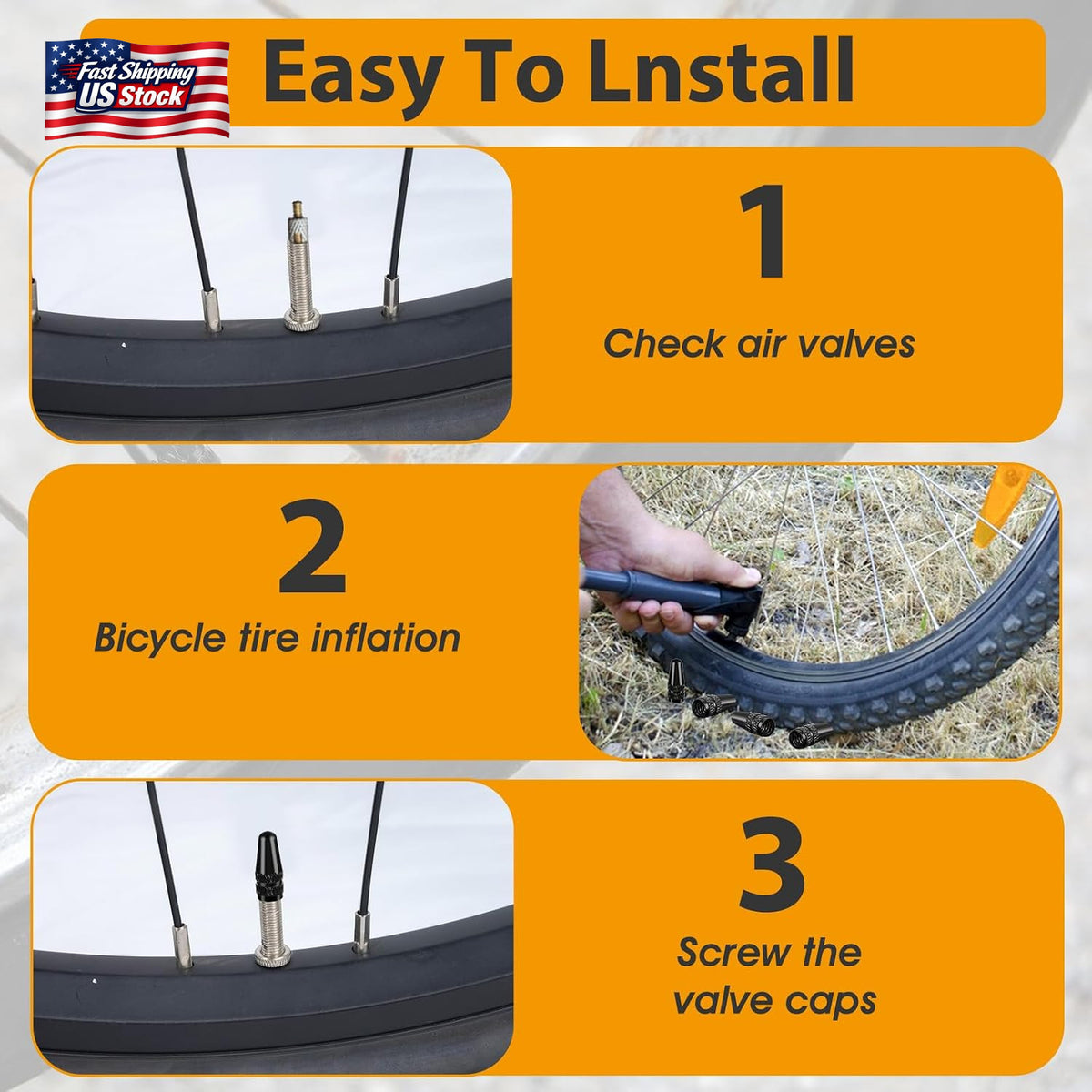 Bike Presta Valve Caps 8-Pack Aluminum Anodized Dust Covers for Bicycle Tires