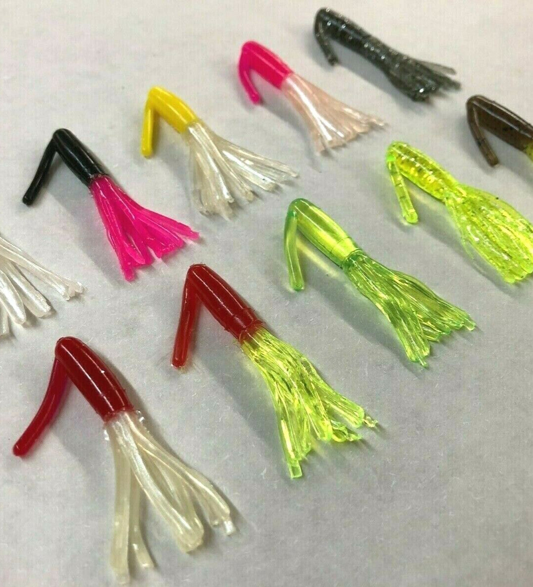 Solid Head Weedless Crappie Tube Jigs Bulk Pack 50 - Multiple Colors, Made in USA