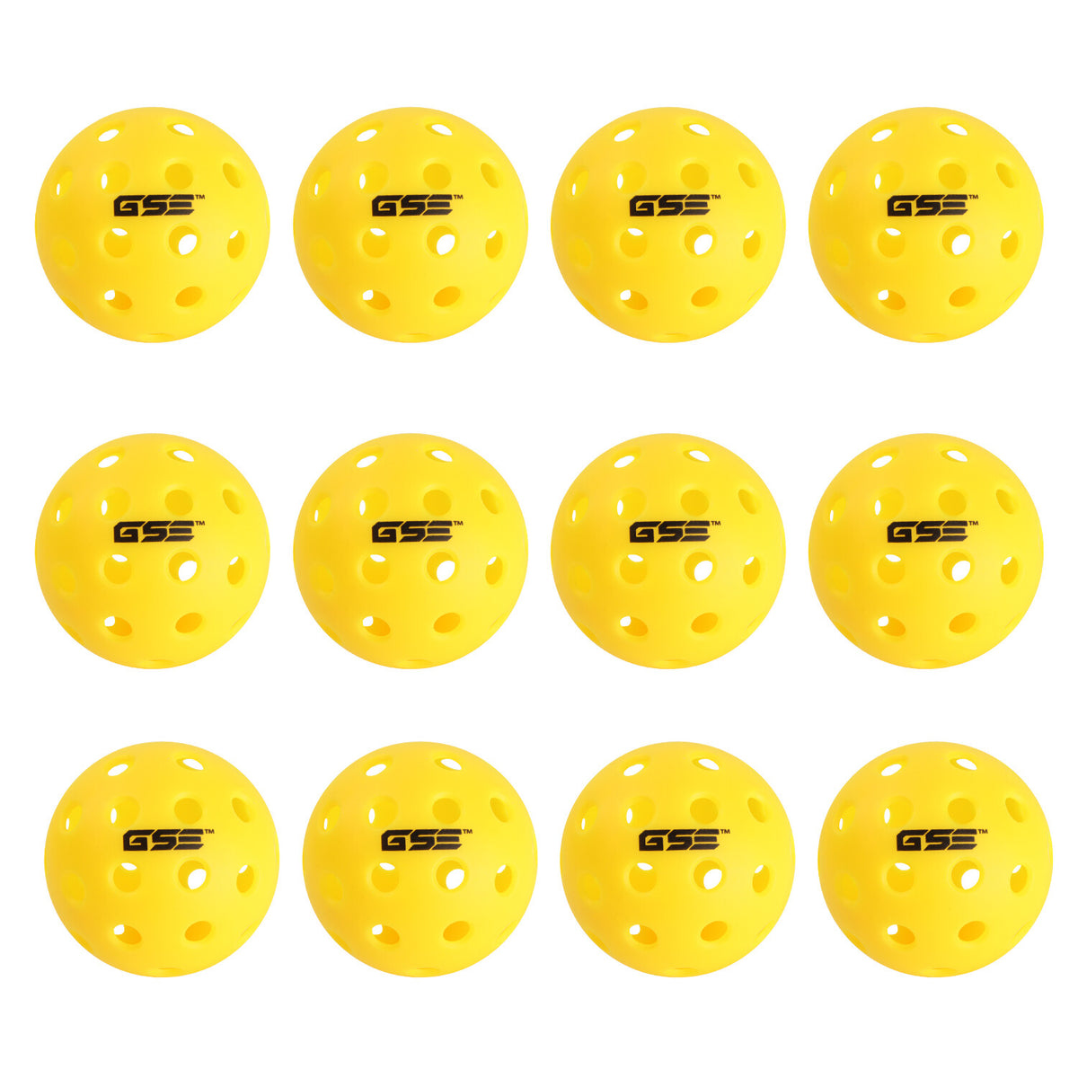 Outdoor Pickleball Balls Set - High Durability, USAPA Approved, 12-Pack