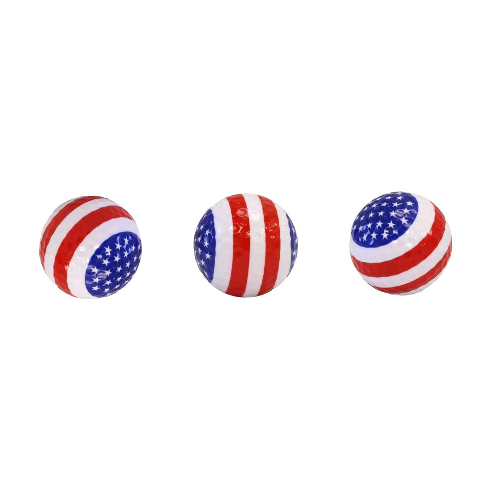 3 Pack Golf Balls - USA Flag, Stars & $100 Styles for Golf Enthusiasts