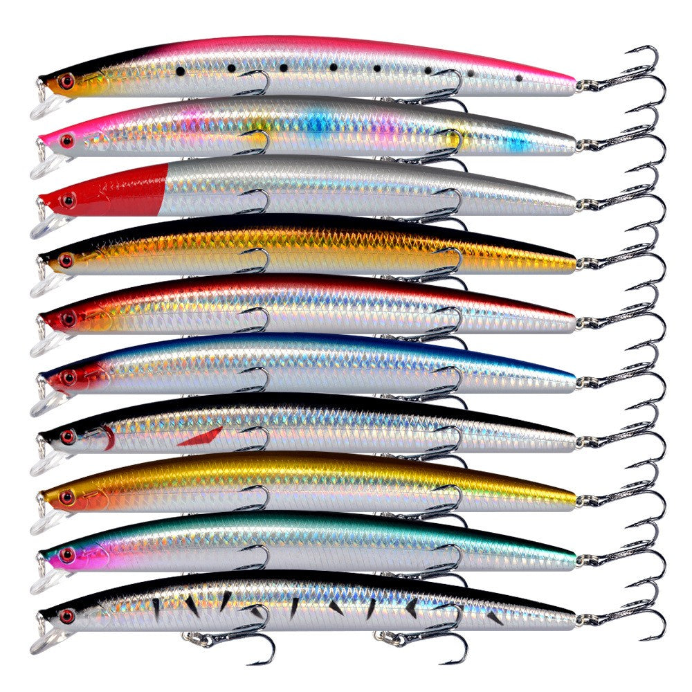 10pcs Long Minnow Fishing Lures 18cm 24g Artificial Bait