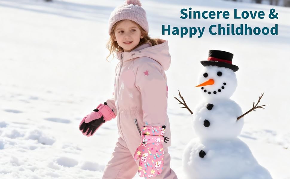Kids Winter Snow Ski Gloves Waterproof Insulated Outdoor Snowboarding