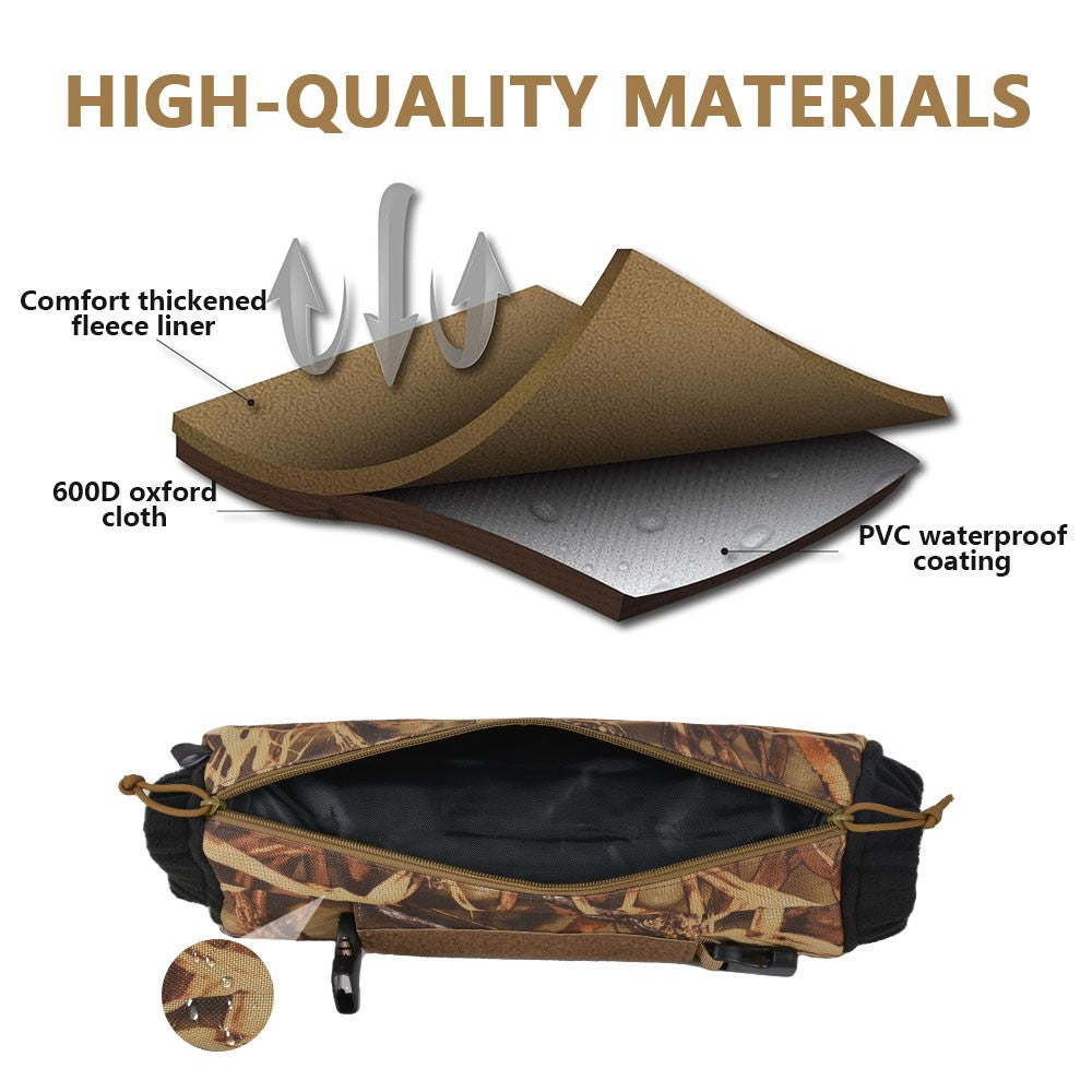 Tactical Hand Warmer with Fleece Lining and Zipper Pouch for Hunting
