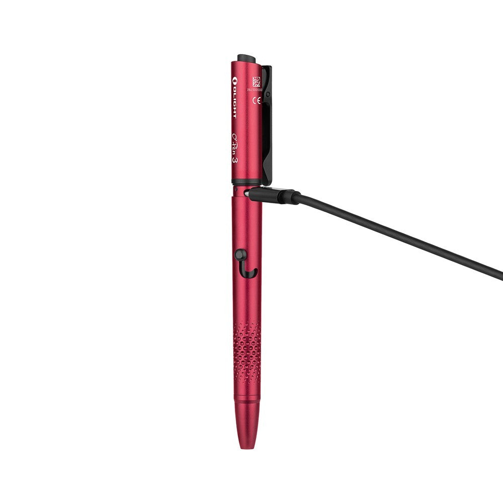 Multipurpose Pen Light with Green Laser and 120 Lumens - Olight OPen 3 Wine Red