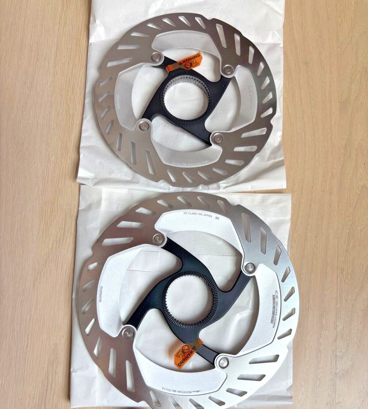 Shimano Ultegra/GRX Center Lock Disc Brake Rotor 140mm + 160mm Lockring Kit