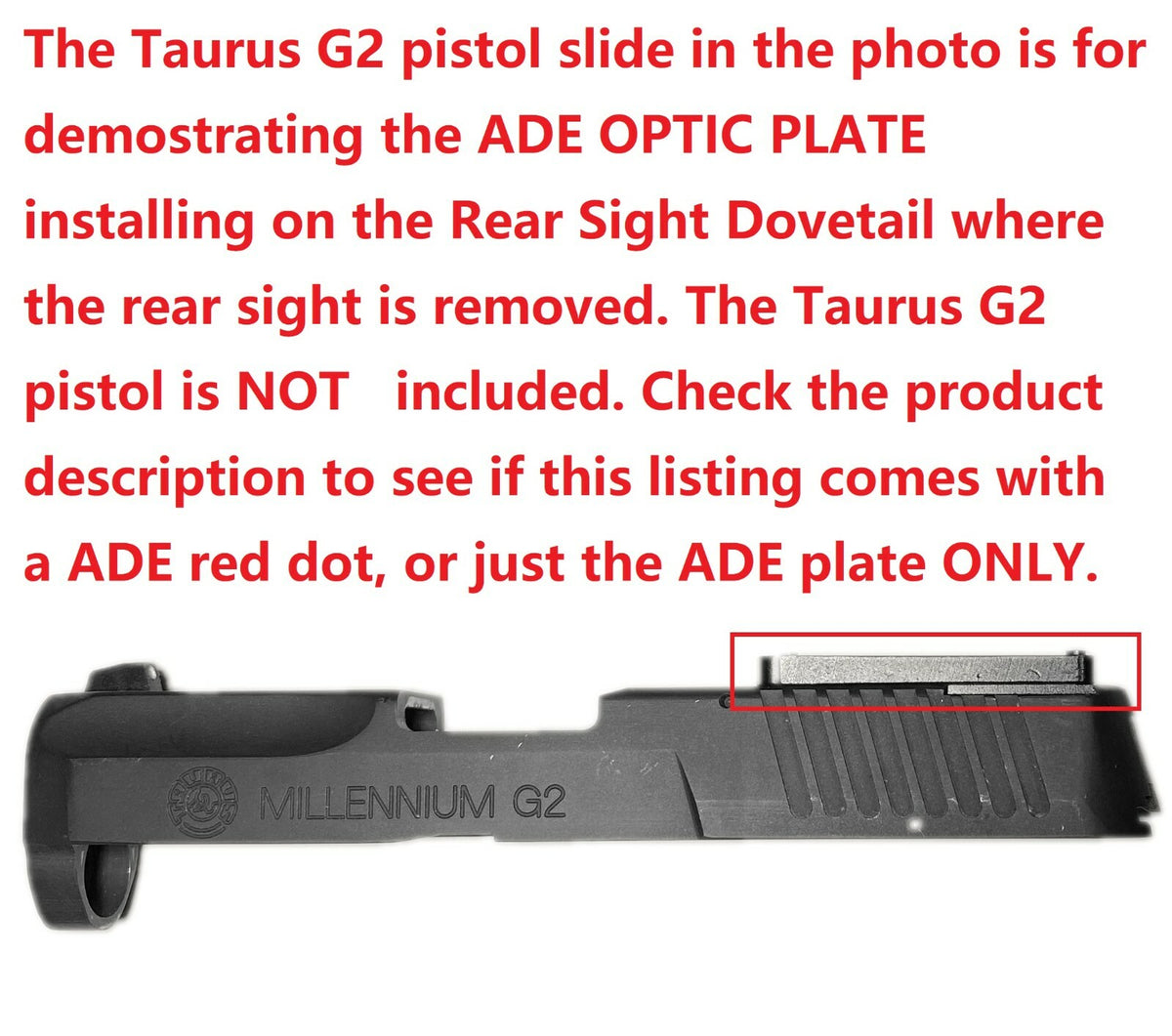 Mount Plate for Taurus Pistols G2 G3 TX22 | Optic Adapter