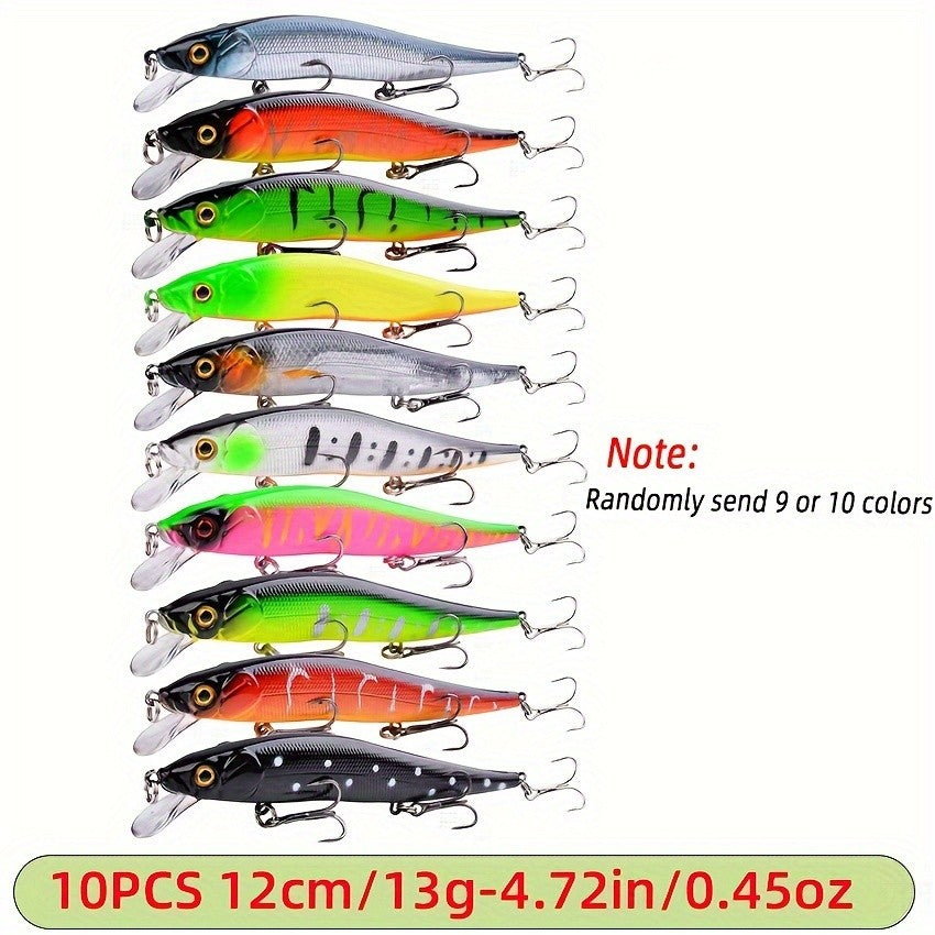 60pcs Minnow Popper Crankbait Fishing Lures Kit Artificial Hard Baits