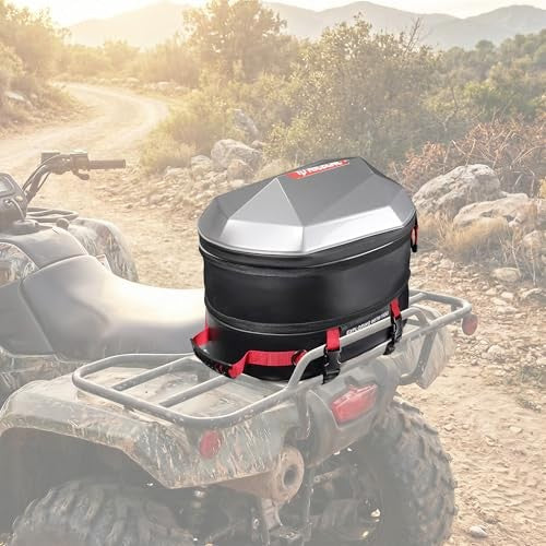 Large Waterproof Motorcycle ATV Helmet Backpack 38L Expandable Red