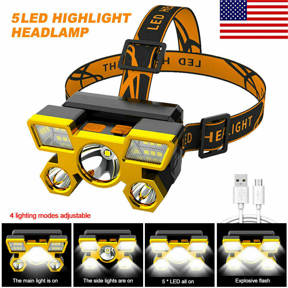Rechargeable LED Headlamp for Camping, Fishing & Outdoor Activities