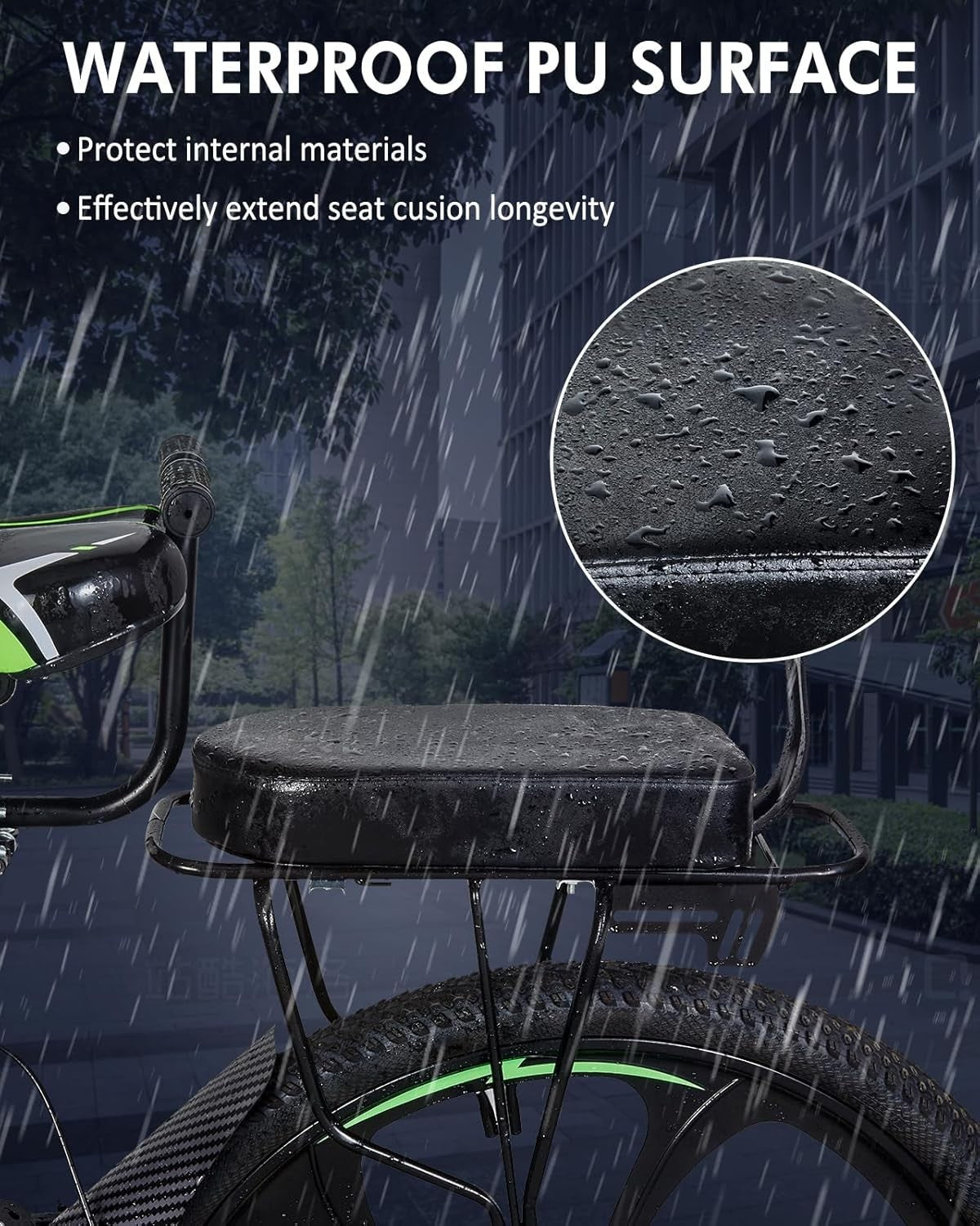 Kids Bicycle Seat Set with Backrest and Safety Armrests