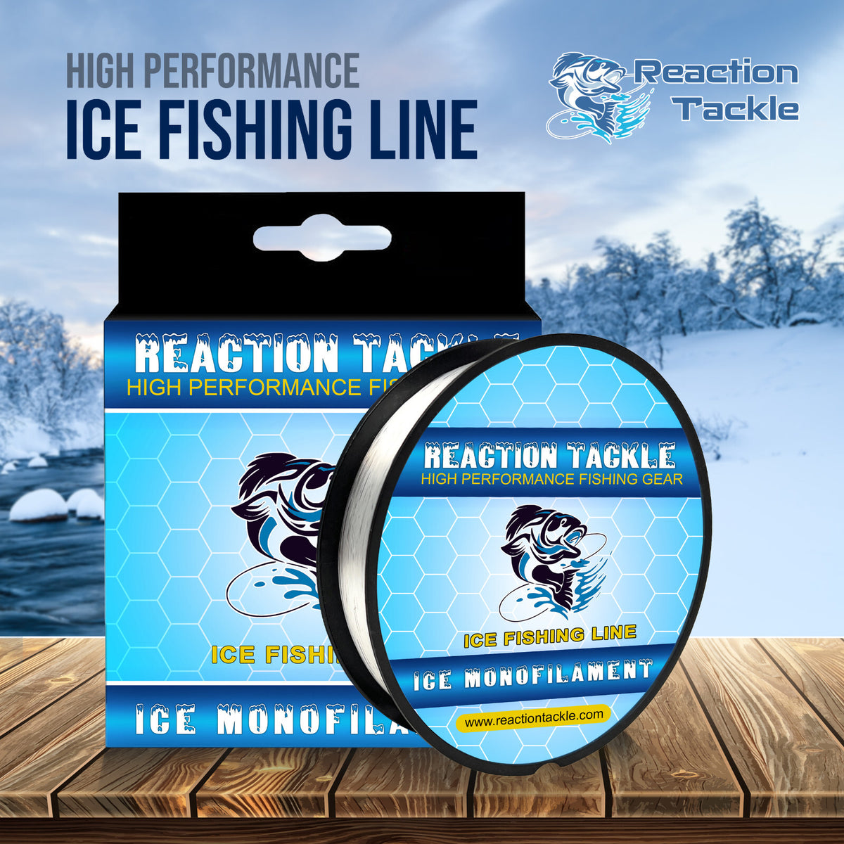 Ice Fishing Monofilament Line for Tip-Ups - Low Memory, Cold Water Durable