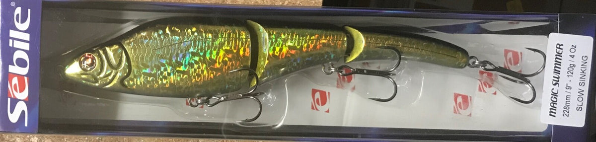 Slow Sinking 9-Inch Fishing Swimbait with Triple Hooks - Salt & Freshwater Lure