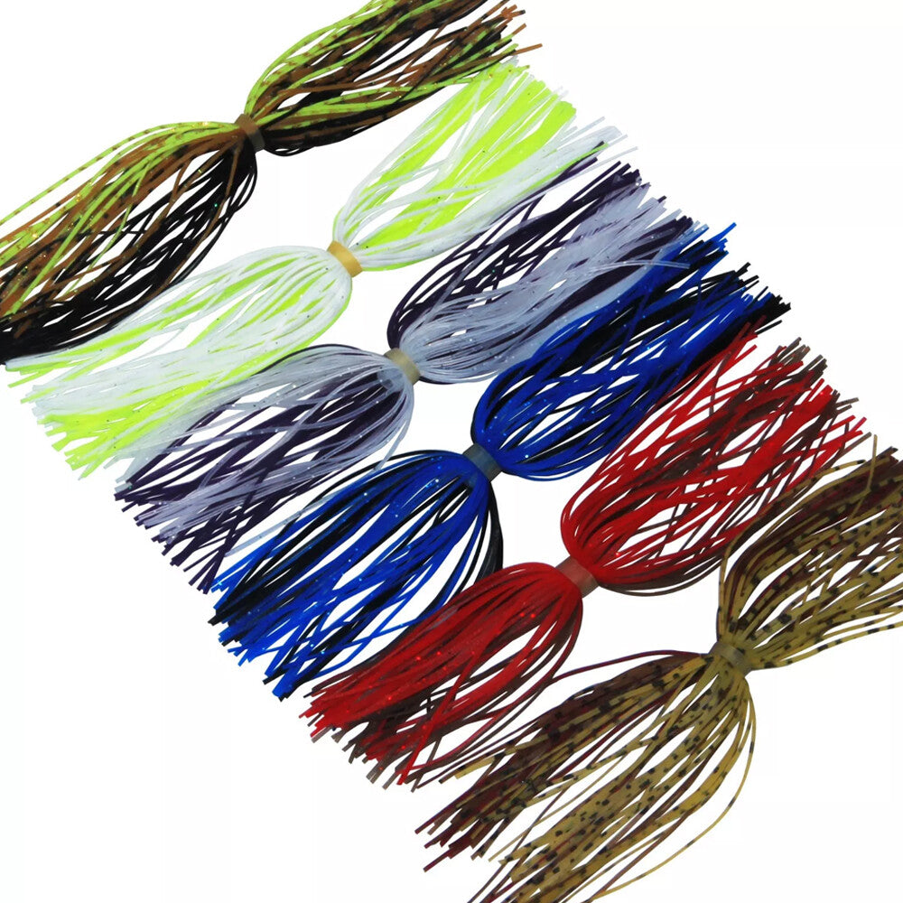 Silicone Fishing Skirt Replacement Set for Spinnerbaits and Lures - 24 Bundles