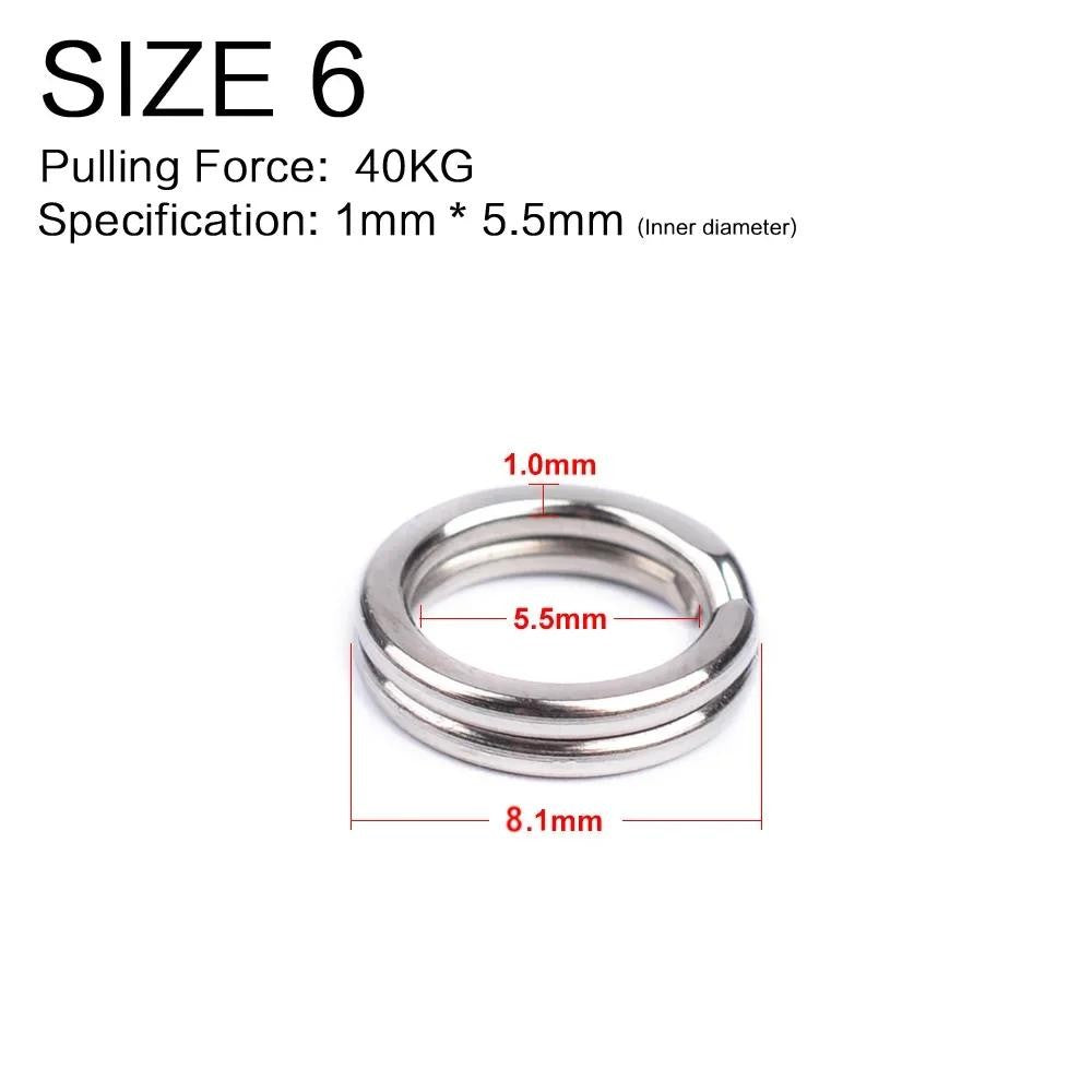 Heavy Duty Stainless Steel Fishing Split Rings 0#-12# for Crankbaits & Lures, 100Pcs