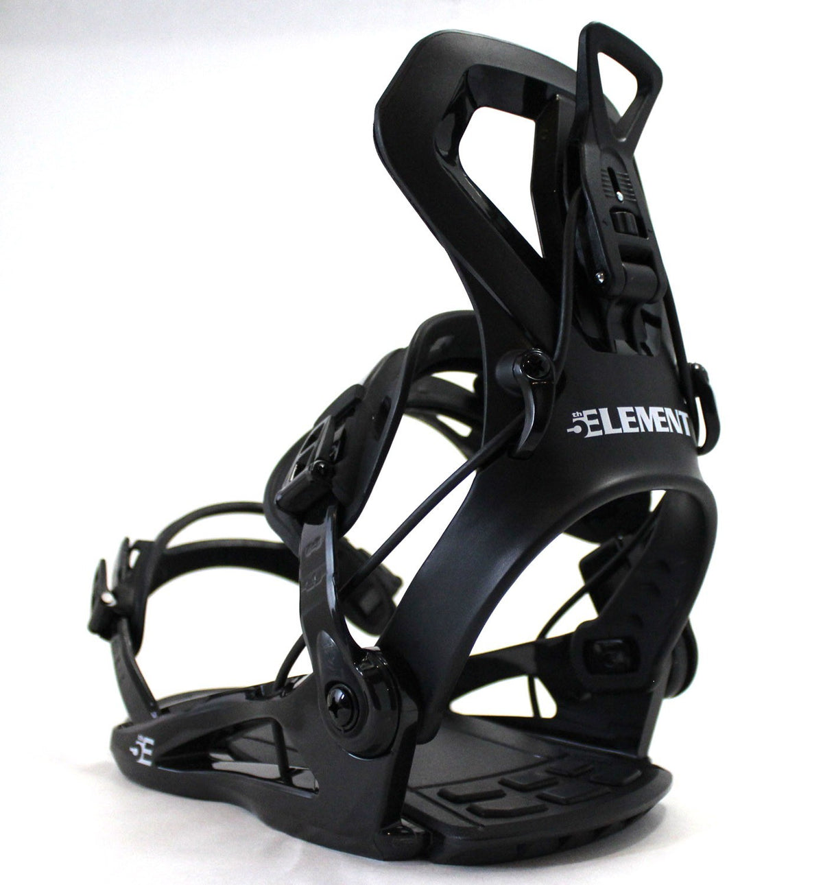 Unisex Small Black Snowboard Bindings with Easy Entry System