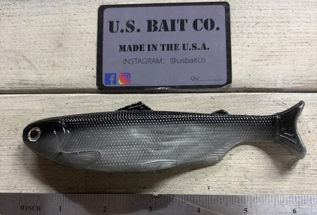 6-Inch Weedless Swimbait Silver Shad Soft Plastic Fishing Lure