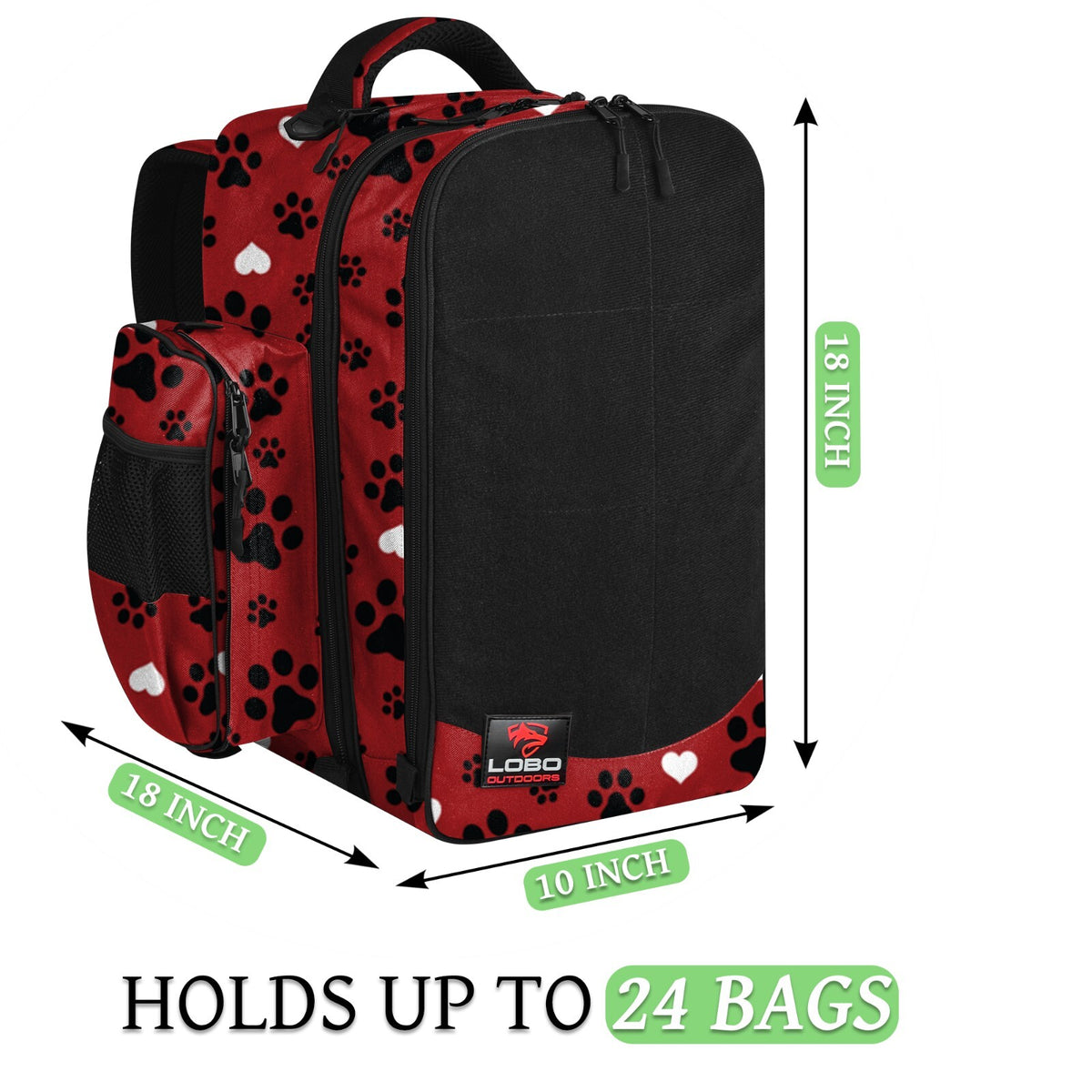 Cornhole Backpack for Bags Holds Up to 24 Bags with Pockets & Waterproof Material