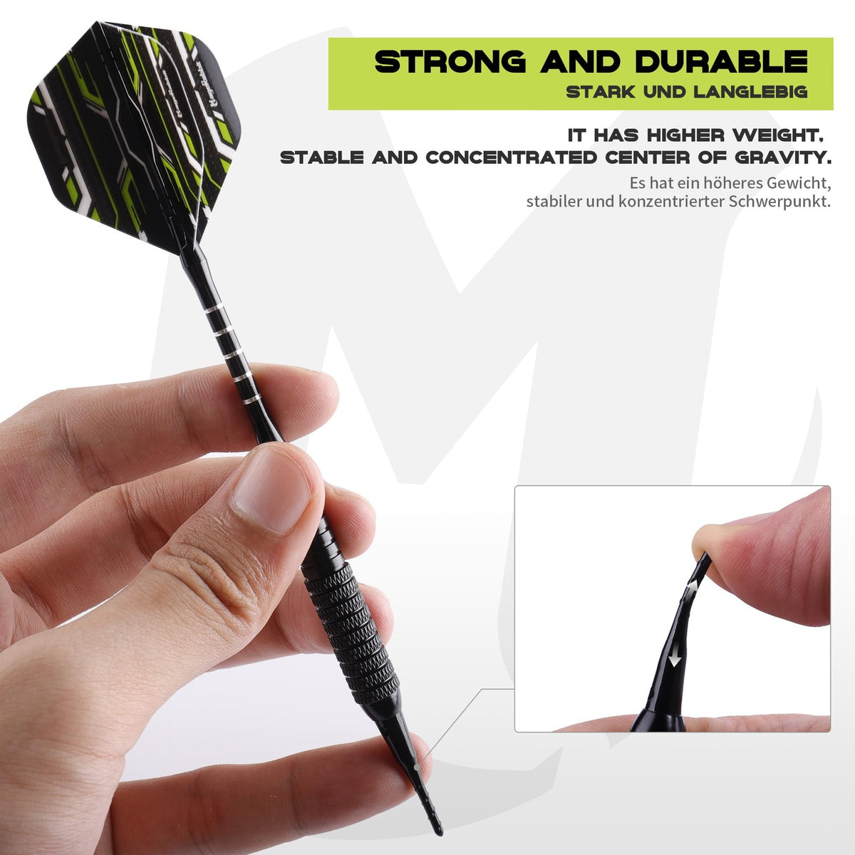 Soft Tip Darts Set 18g 3-Pack with Extra Tips — Includes Flights, Shafts & Case