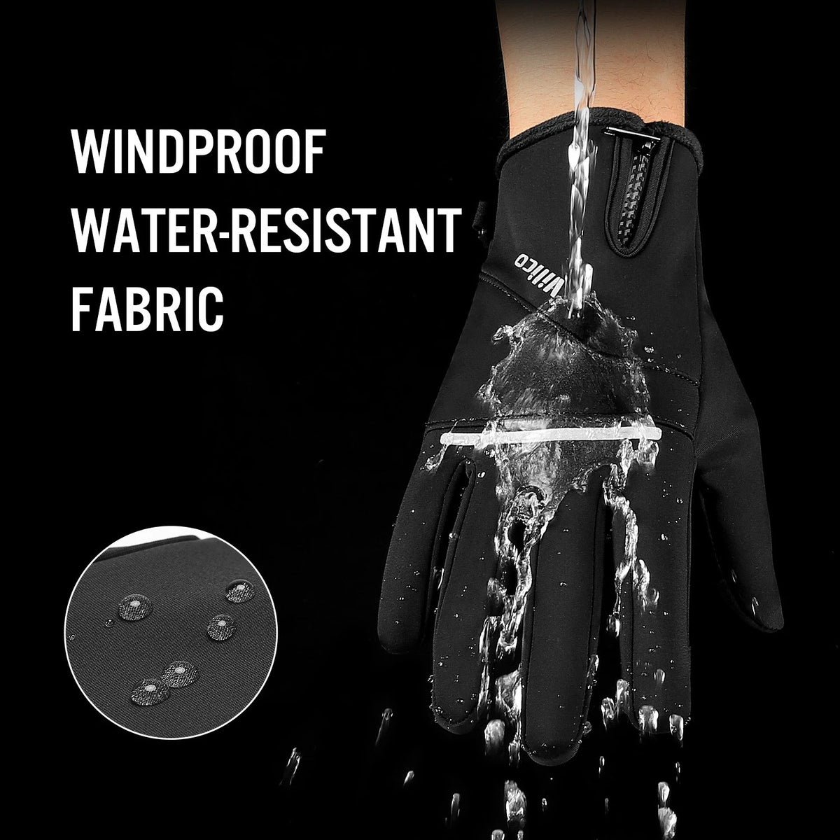 Winter Thermal Touchscreen Gloves with Non-Slip Grip for Running & Driving