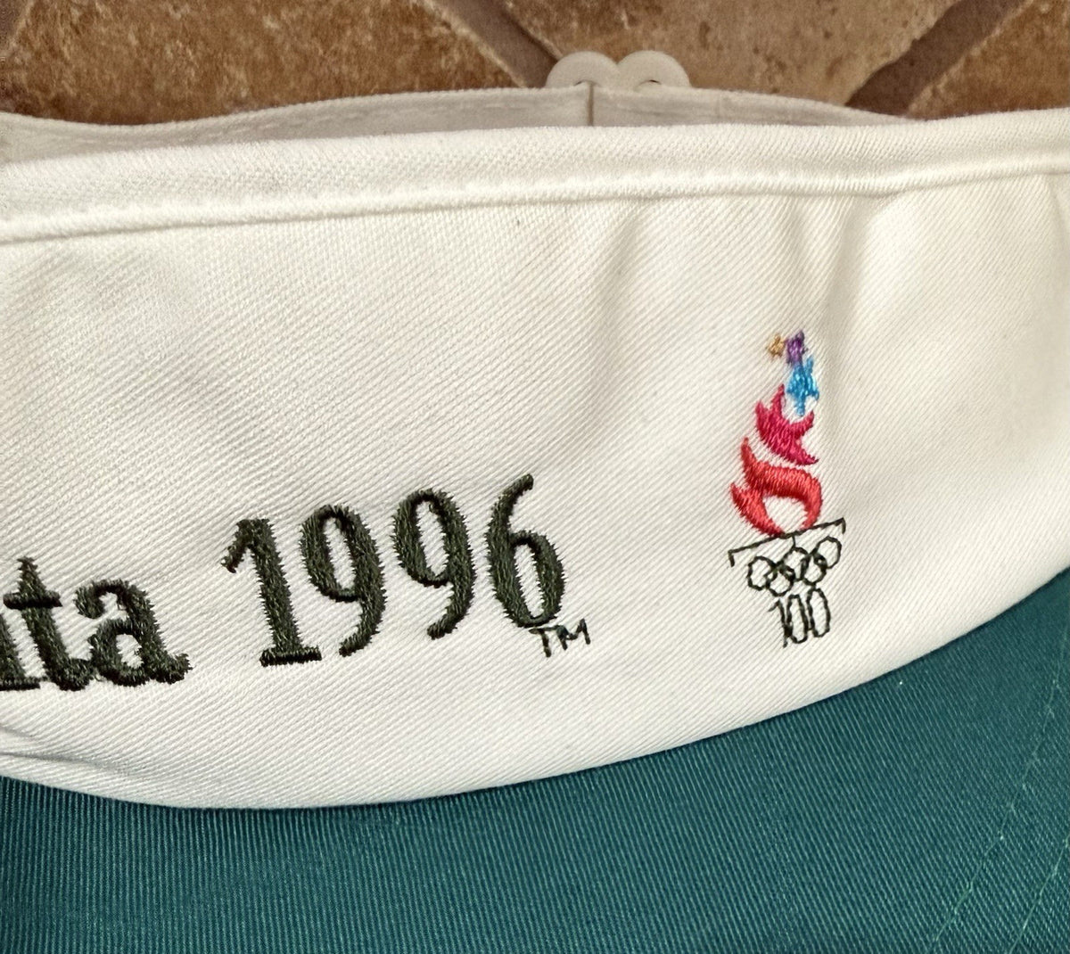Vintage Atlanta 1996 Olympic White Adjustable Visor - Starter NWT