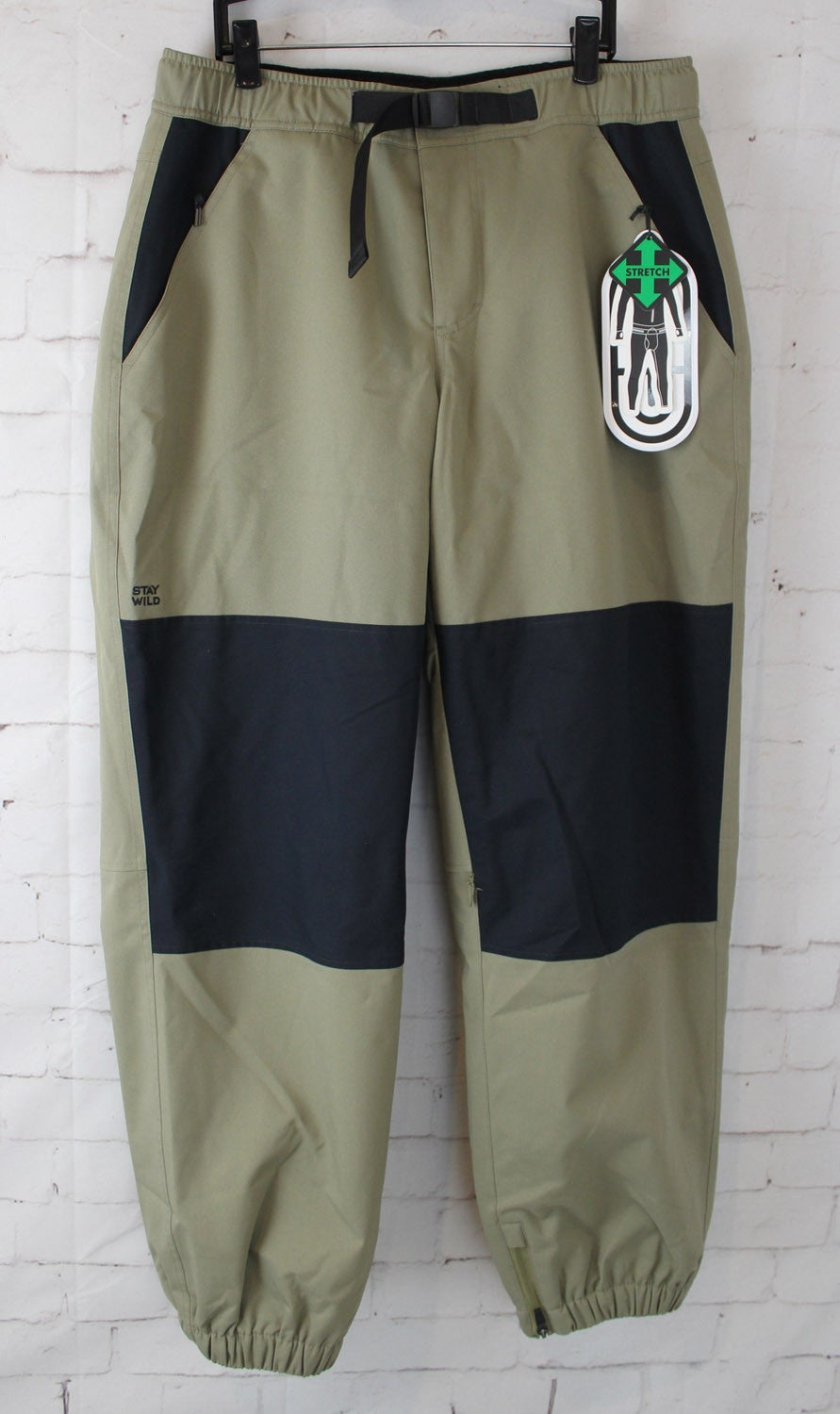 Men's Snowboard Pants Waterproof Breathable Ski Snowboarding Bib XL Shroom