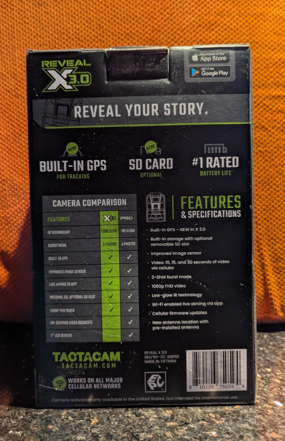 Cellular Trail Camera with Minor Cosmetic Damage - Reveal by Tactacam X 3.0