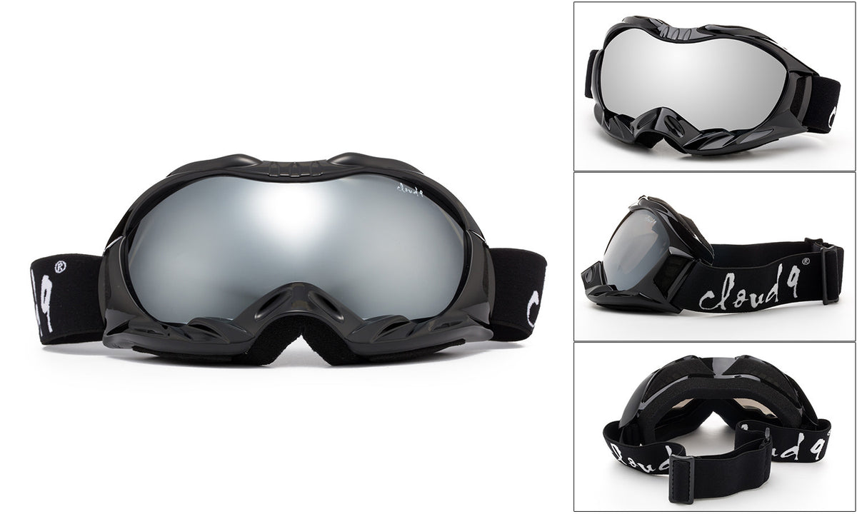 Adult Snow Ski & Snowboard Goggles Anti-Fog Scratch Resistant Shatterproof Lenses