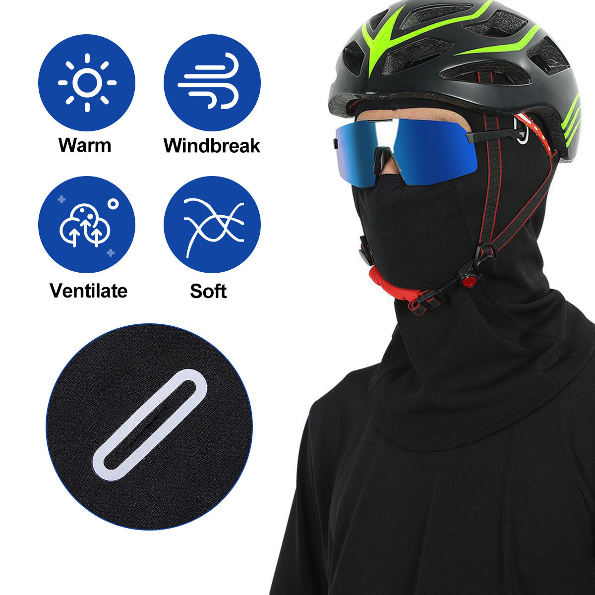 Winter Thermal Balaclava Face Mask Windproof Fleece Ski Mask