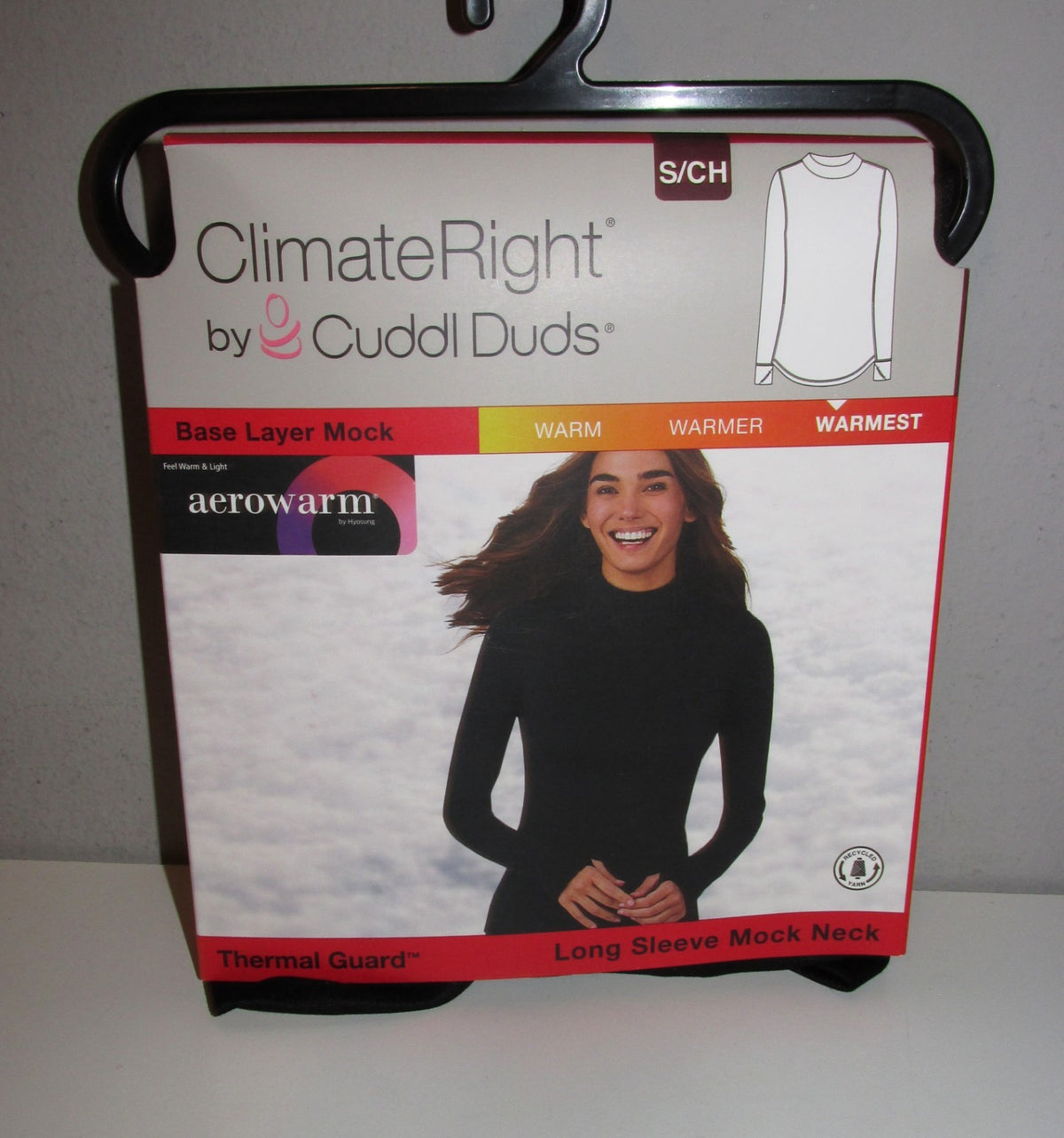 Thermal Base Layer Shirt for Women - Black, Size Small