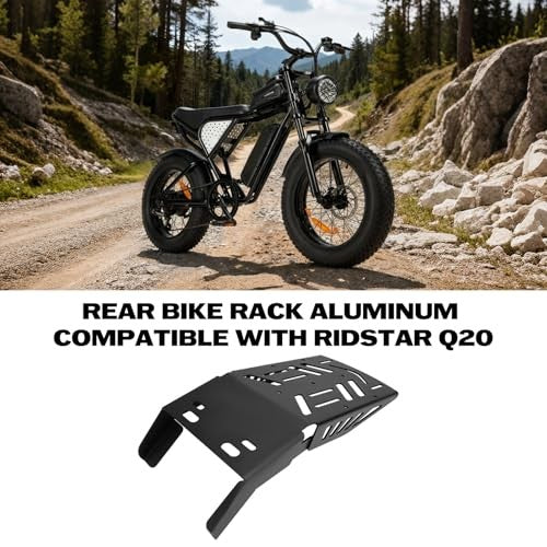 Heavy-Duty Rear Bike Rack for E-Bike - Compatible with Ridstar Q20 YVY