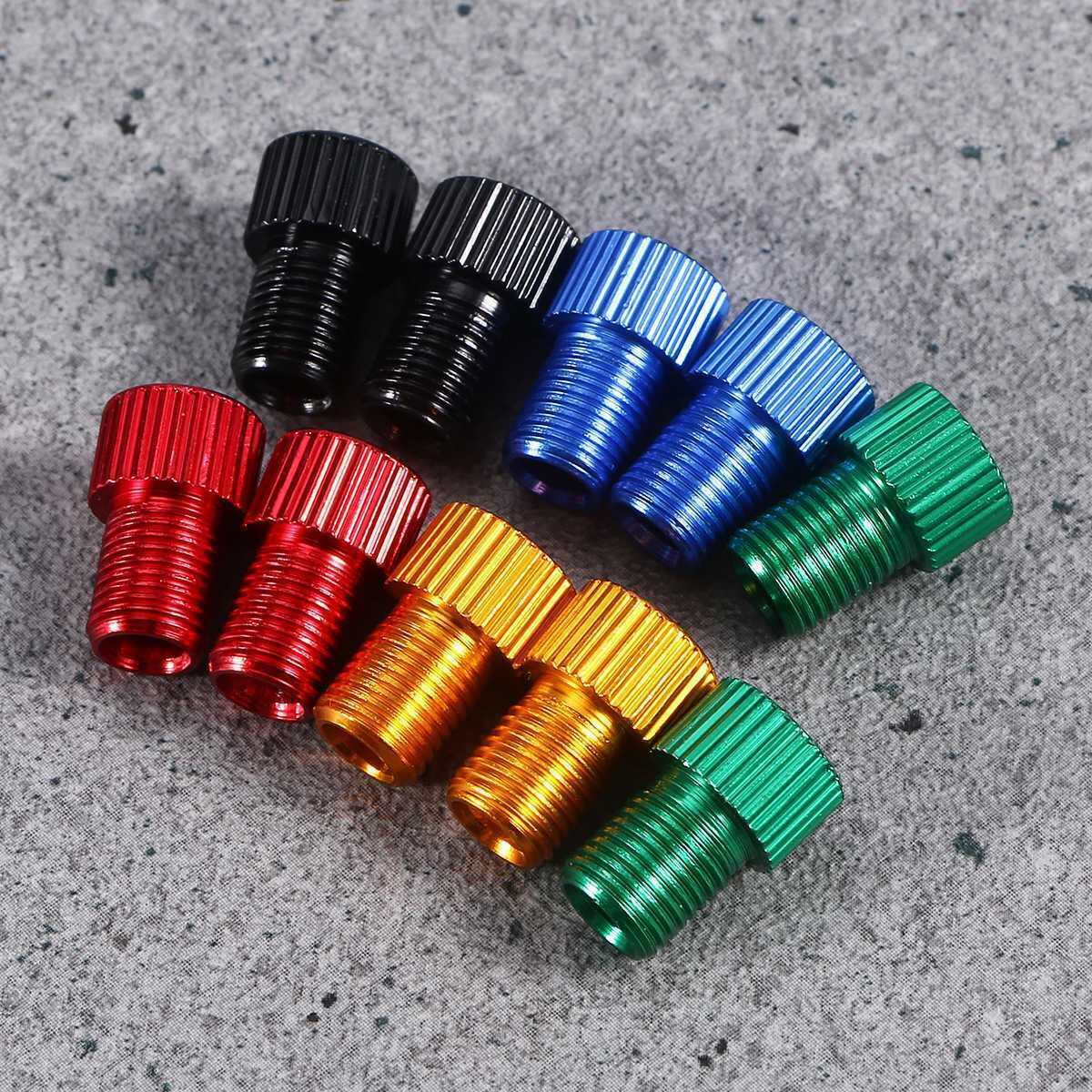 2 Pack Presta to Schrader Valve Adapter Bicycle Tire Tube Converters