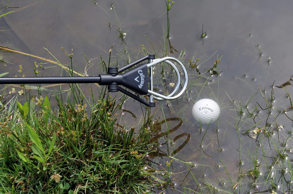 Telescopic Golf Ball Retriever 15ft with Dual-Zip Headcover for Water Hazards