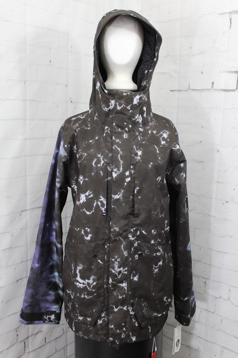 Men's Snowboard Jacket - Black Print, 15K Waterproof, Insulated Ski Coat