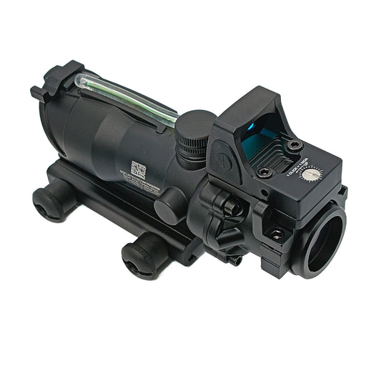 Fiber Optic Green Dot 4x32 with Chevron Reticle - Waterproof Shockproof