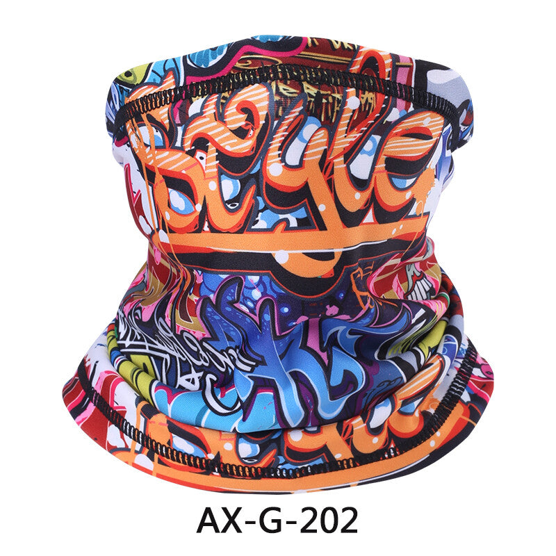 3D Print Fleece Neck Warmer Gaiter Winter Face Mask Scarf for Outdoor Sports