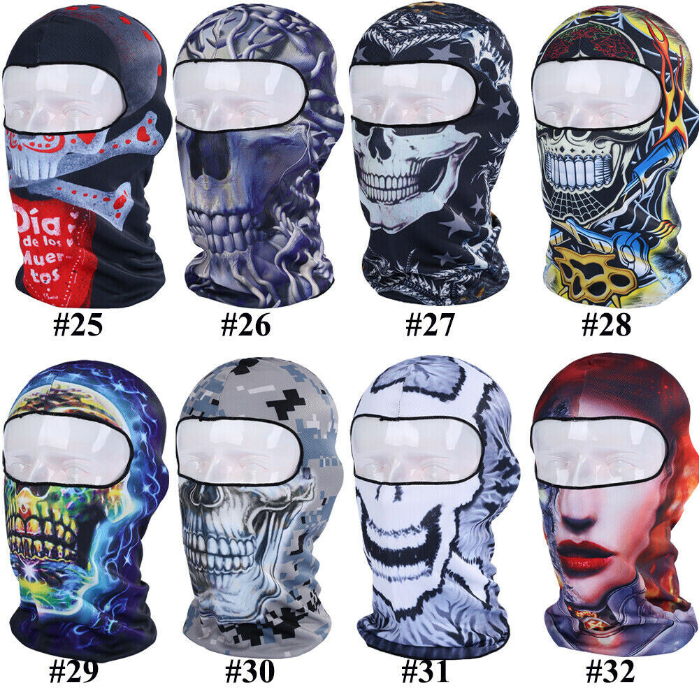 Tactical Halloween Face Mask Balaclava Beanie for Men Women Full Face Cover