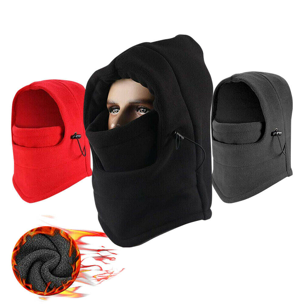 Winter Windproof Fleece Neck Warmer Balaclava Hood for Skiing & Snowboarding