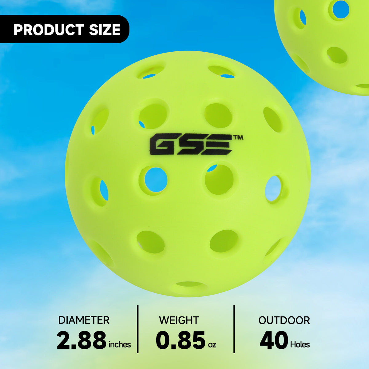 Outdoor Pickleball Balls Set - High Durability, USAPA Approved, 12-Pack